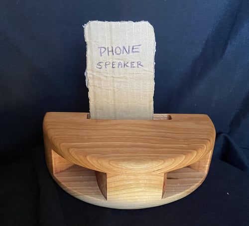 Smartphone Speaker Amplifier - Handmade Wood