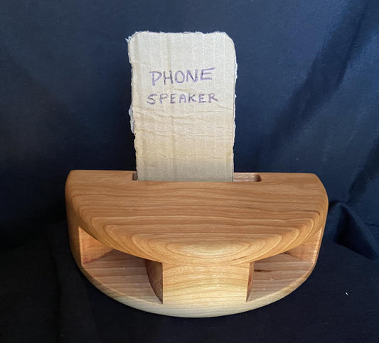 Smartphone Speaker Amplifier - Handmade Wood